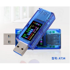 Тестер USB 3.0 RD AT34 емкость вольтаж сила тока
